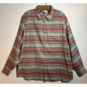 Carbon 2 Cobalt Shirt Mens XL Red Sur Stripe Double Cloth Lightweight Soft